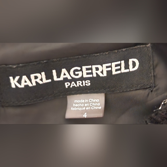 Karl Lagerfeld Tweed Sheat Dress Size 4 - Picture 12 of 12